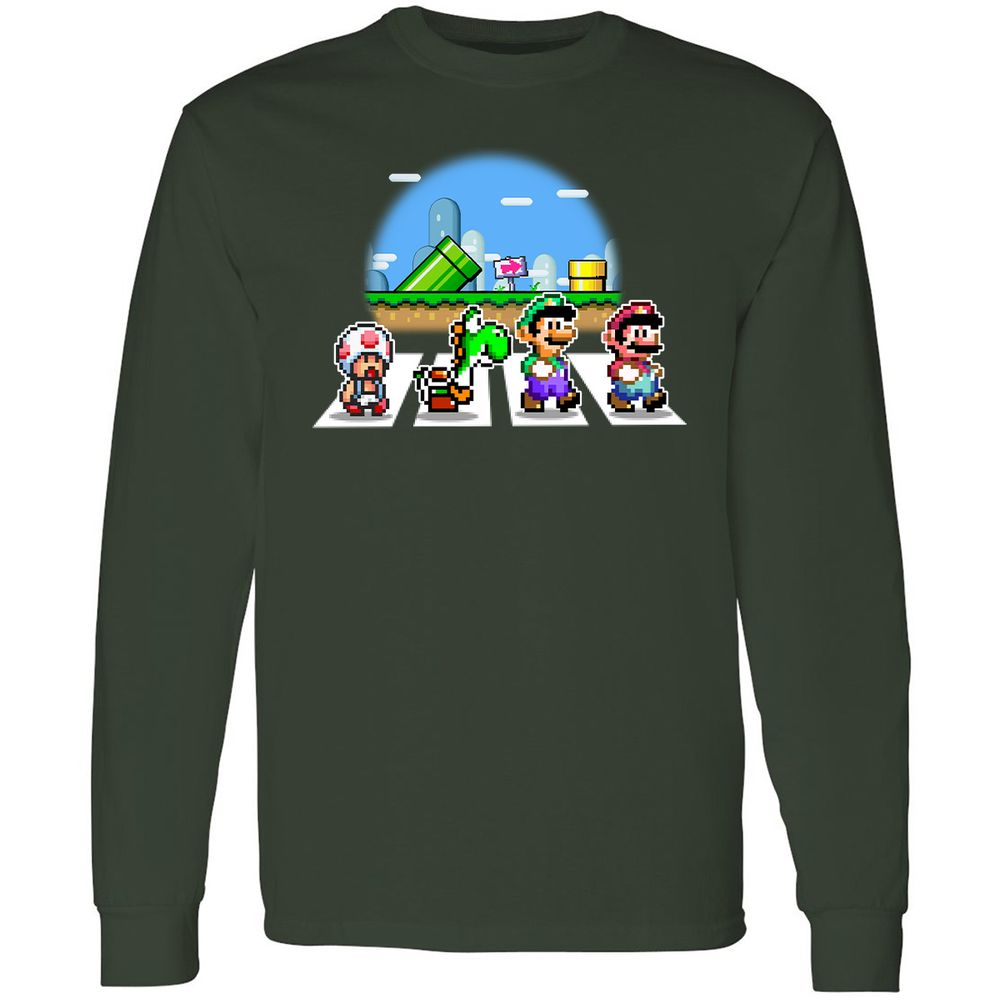 Long Sleeve T-Shirt - P9Z5XDJS - Forest Green - 4