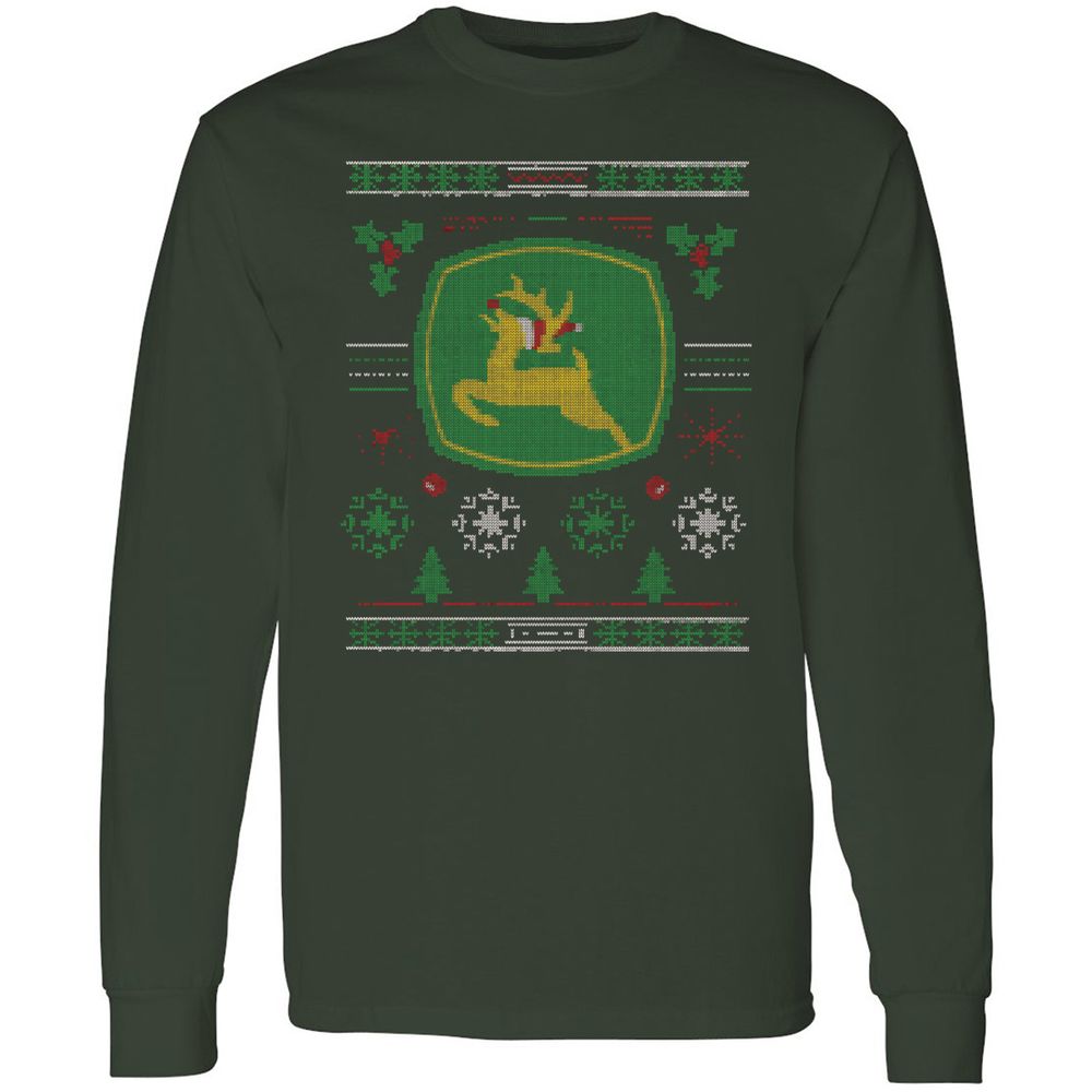 Long Sleeve T-Shirt - YFCPXATQ - Forest Green - 4
