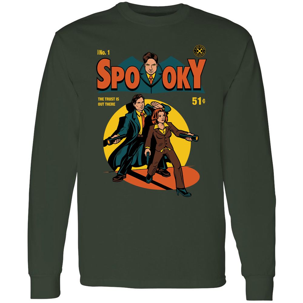 Long Sleeve T-Shirt - E7E5UJLV - Forest Green - 4