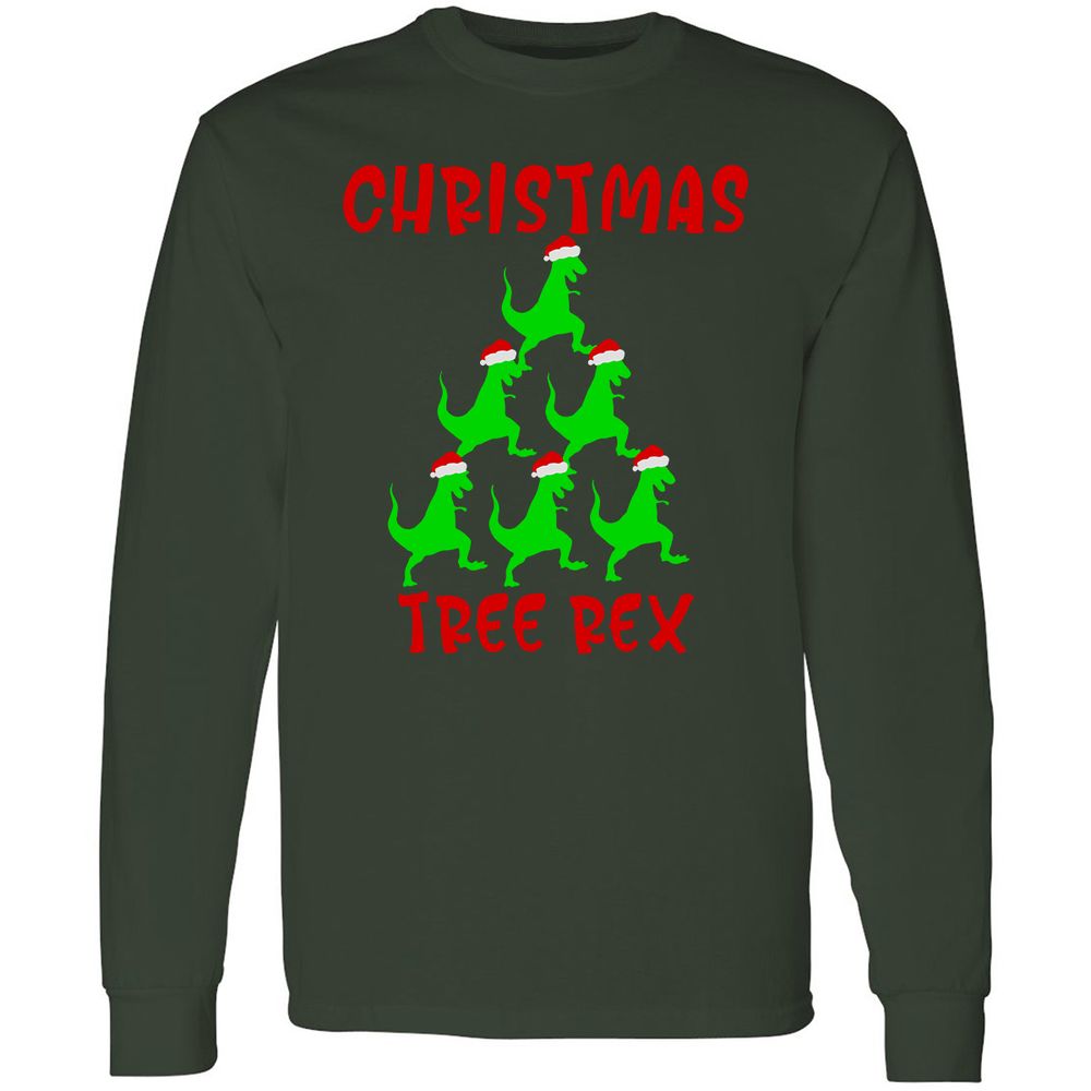 Long Sleeve T-Shirt - 3BF63QZW - Forest Green - 4