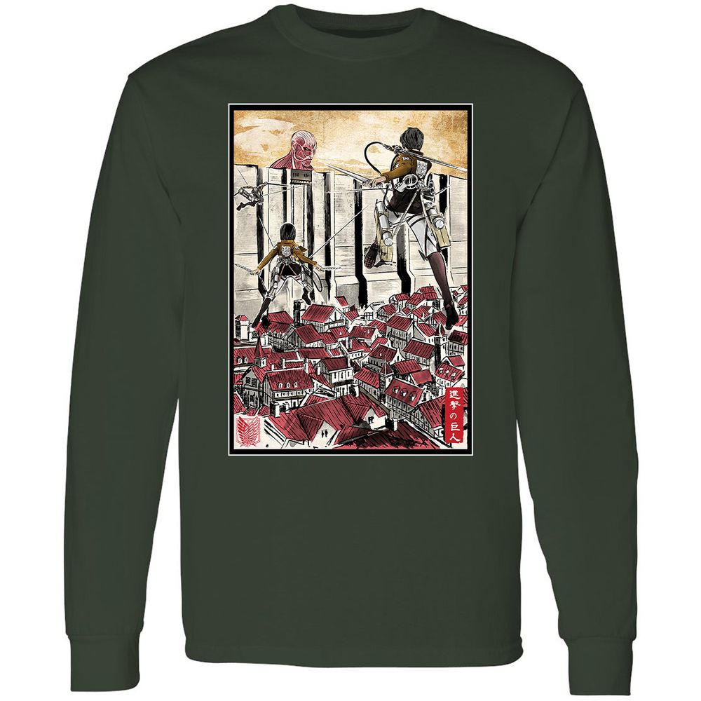 Long Sleeve T-Shirt - TUG6RJ2R - Forest Green - 4