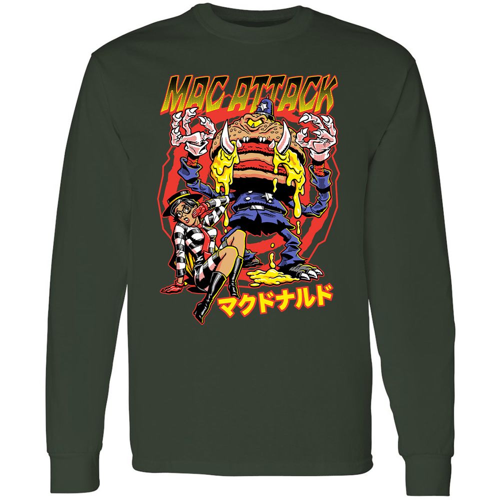 Long Sleeve T-Shirt - GWKB8QW8 - Forest Green - 4