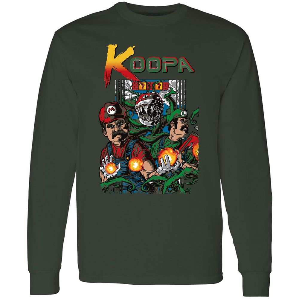Long Sleeve T-Shirt - 6DQ7UEZJ - Forest Green - 4