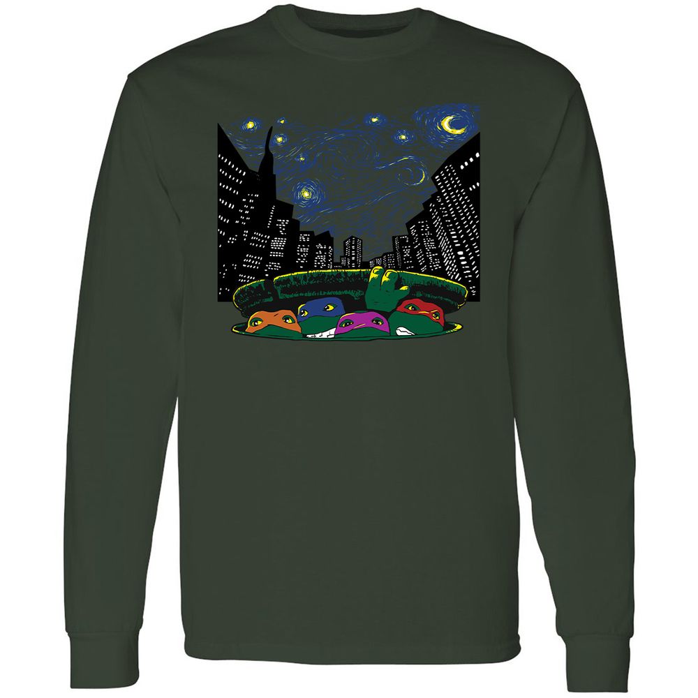 Long Sleeve T-Shirt - QYHNEHFG - Forest Green - 4