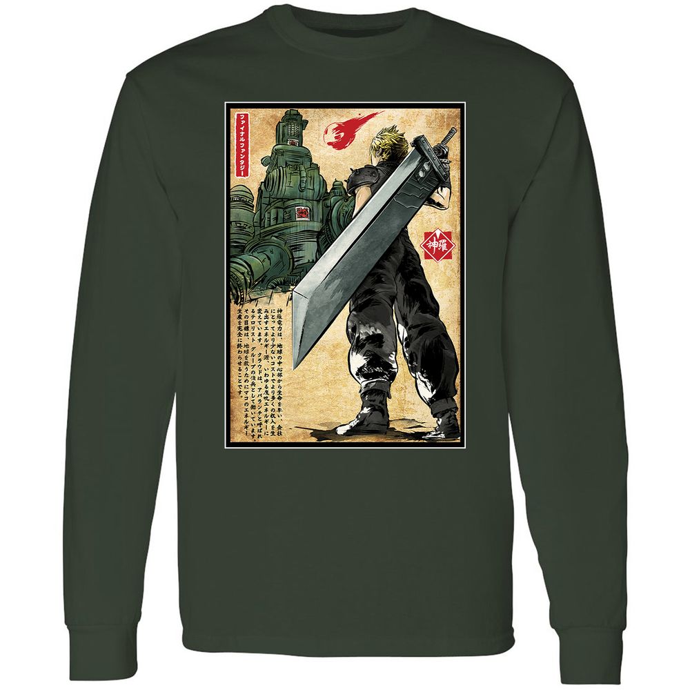 Long Sleeve T-Shirt - 62F49XUE - Forest Green - 4