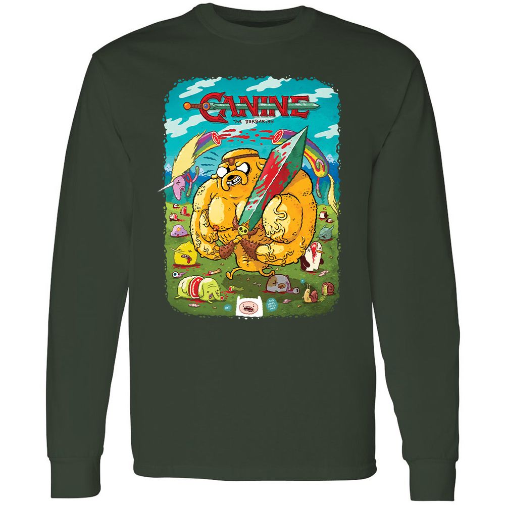 Long Sleeve T-Shirt - JU34GMNQ - Forest Green - 4