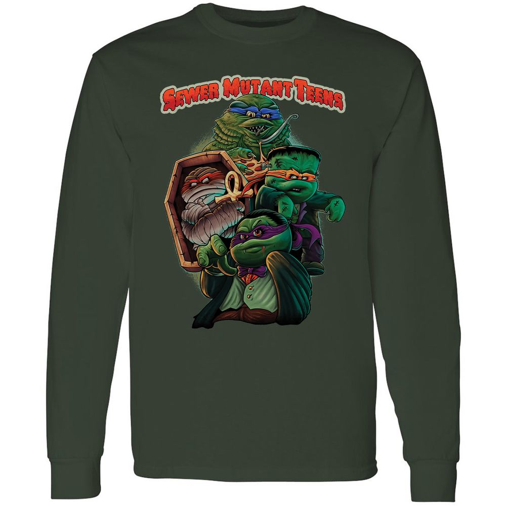 Long Sleeve T-Shirt - VQNUCBD5 - Forest Green - 4