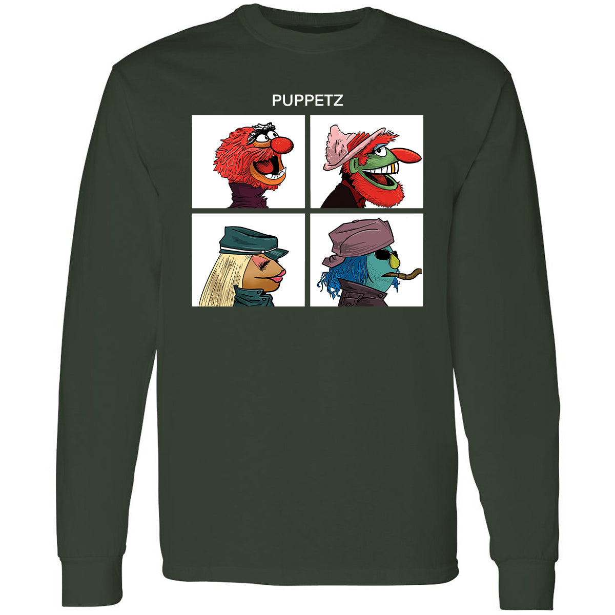 Long Sleeve T-Shirt - TEYAJW7Q - Forest Green - 4