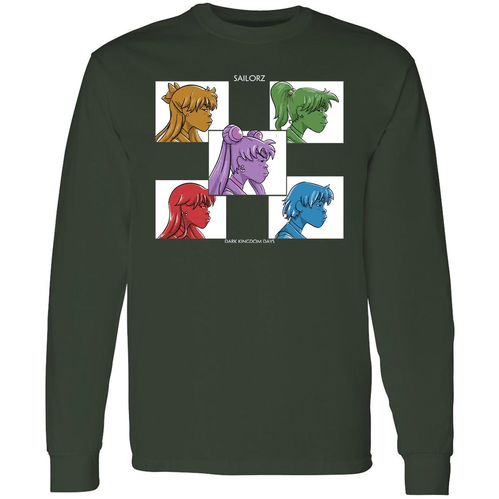 Long Sleeve T-Shirt - VXZZD6P4 - Forest Green - 4