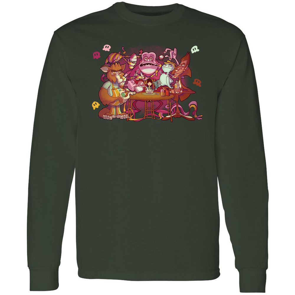 Long Sleeve T-Shirt - YX1ZZWXK - Forest Green - 4