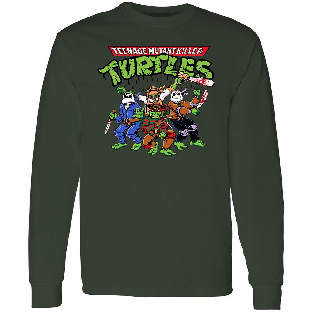 Long Sleeve T-Shirt - Y2Q8ZE8C - Forest Green - 4