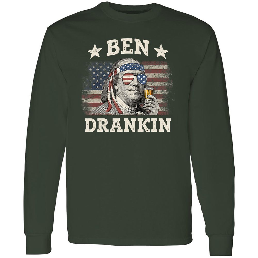 Long Sleeve T-Shirt - 44BJUVNP - Forest Green - 4
