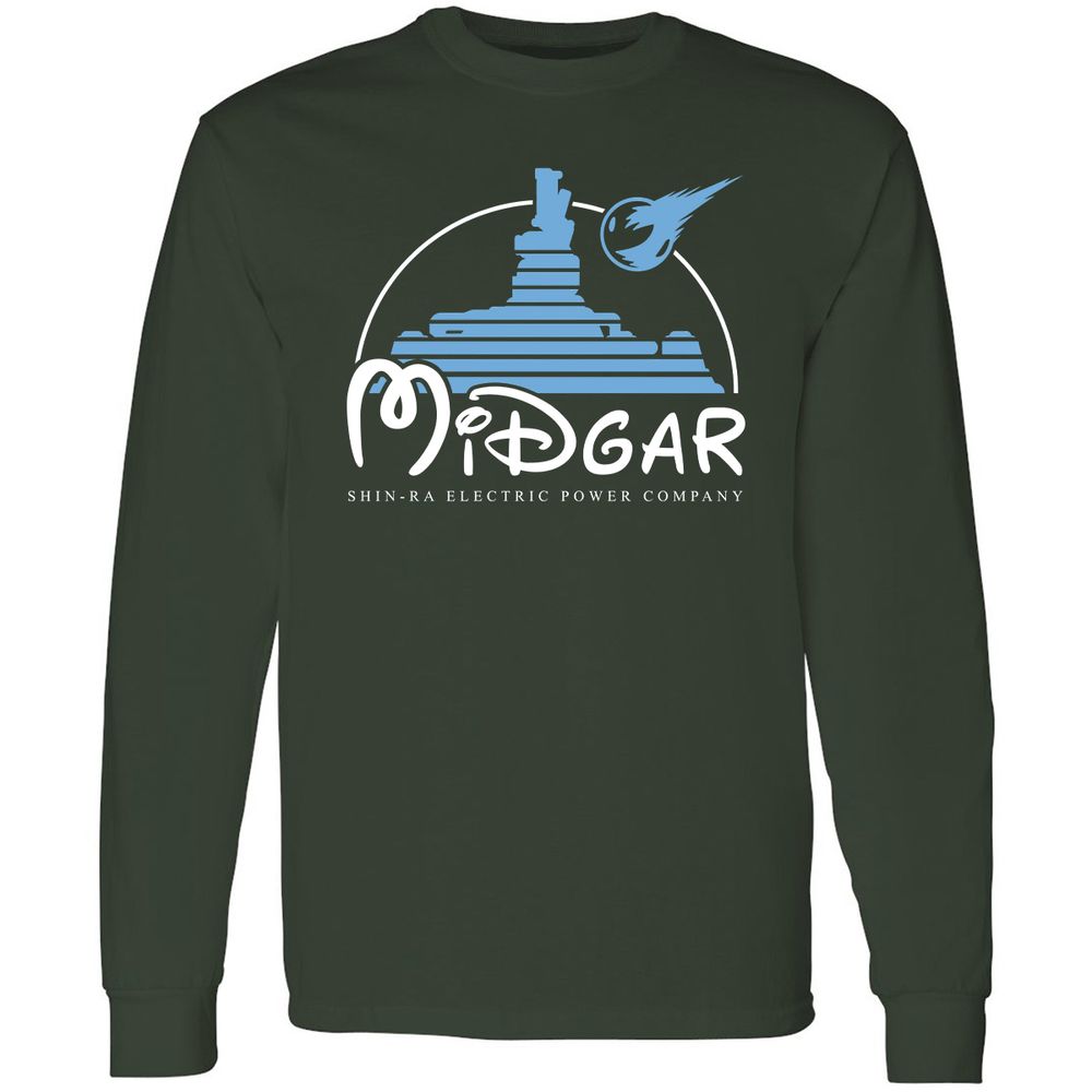 Long Sleeve T-Shirt - B8RKCDY8 - Forest Green - 4