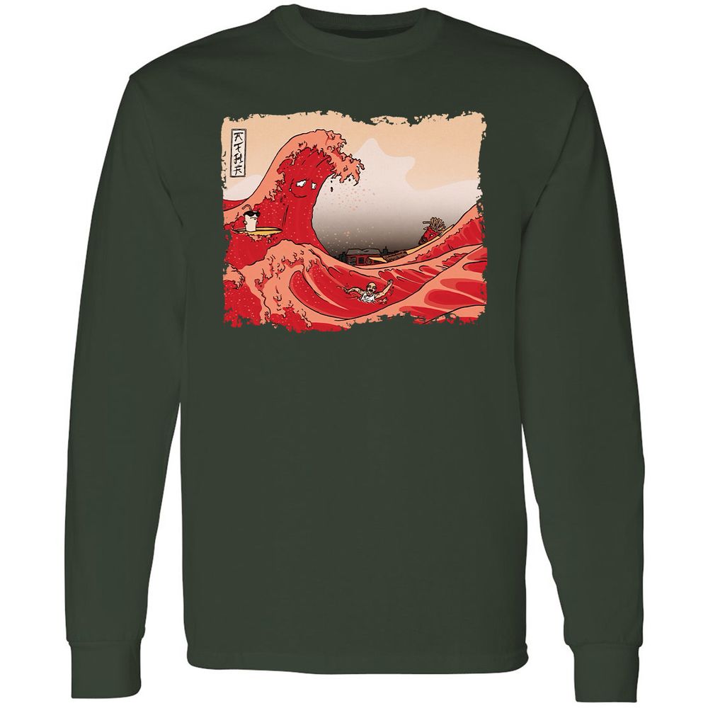 Long Sleeve T-Shirt - SDQTG7Y5 - Forest Green - 4