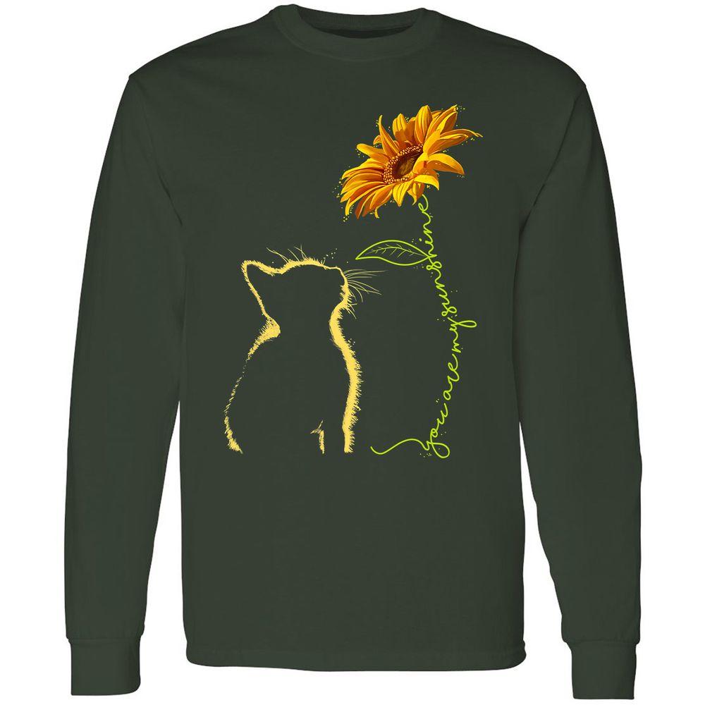 Long Sleeve T-Shirt - Q29ZRF7G - Forest Green - 4