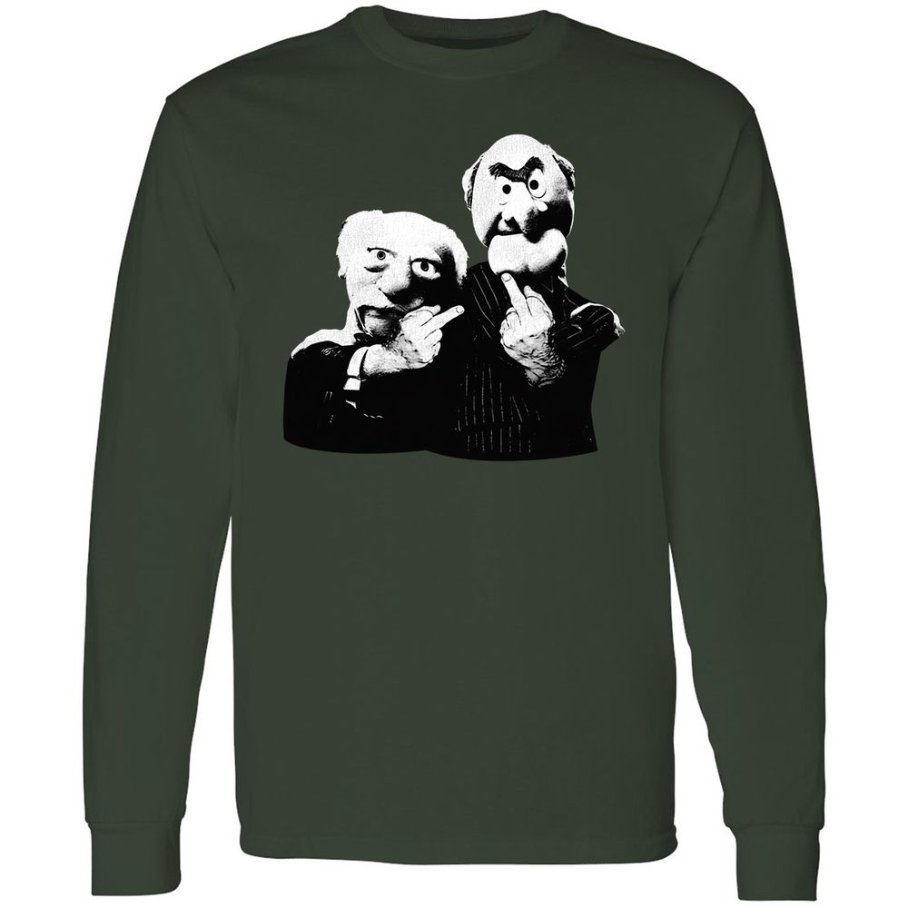 Statler and Waldorf Middle Finger - Forest Green - 4