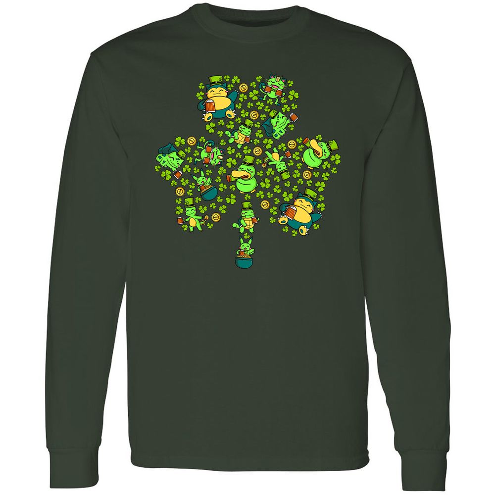 Long Sleeve T-Shirt - HFTX3X3E - Forest Green - 4