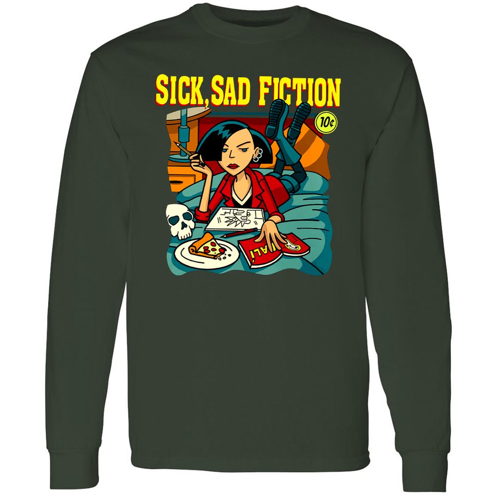 Long Sleeve T-Shirt - W3AW94QJ - Forest Green - 4