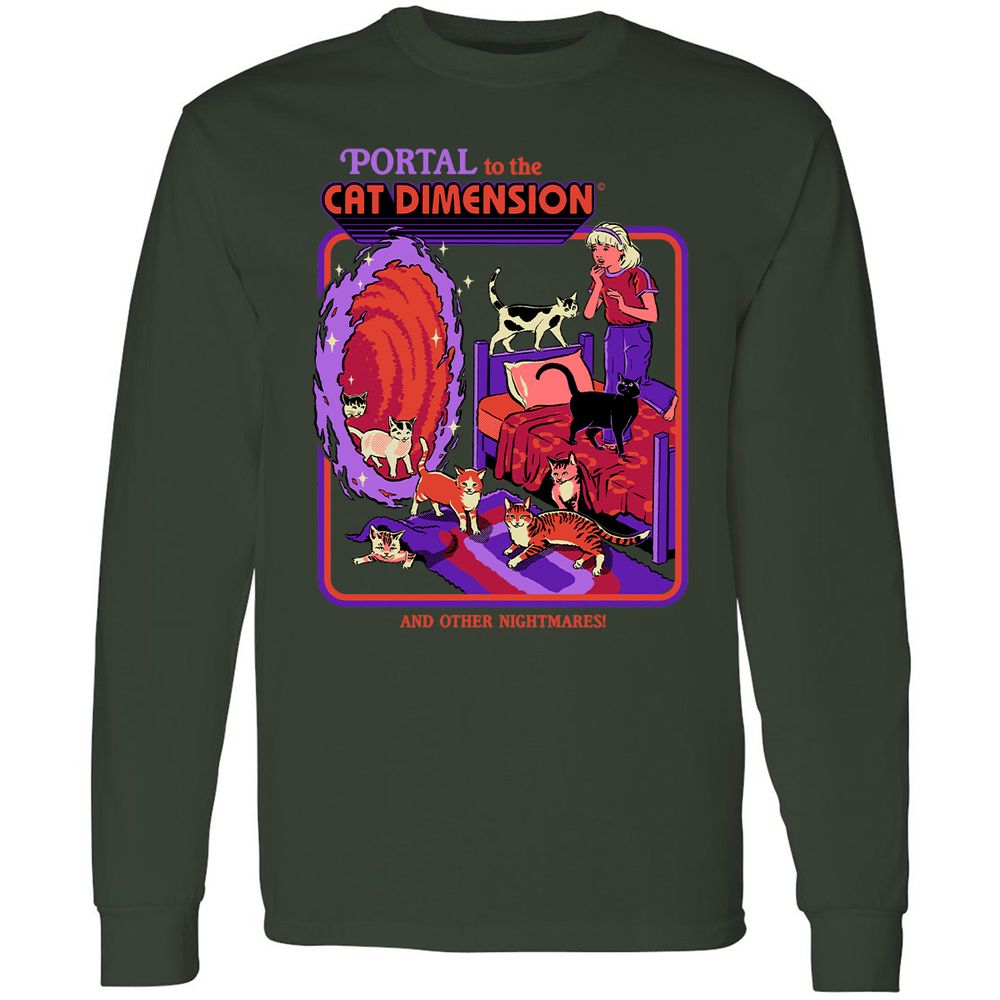 Long Sleeve T-Shirt - XQD4R9AH - Forest Green - 4