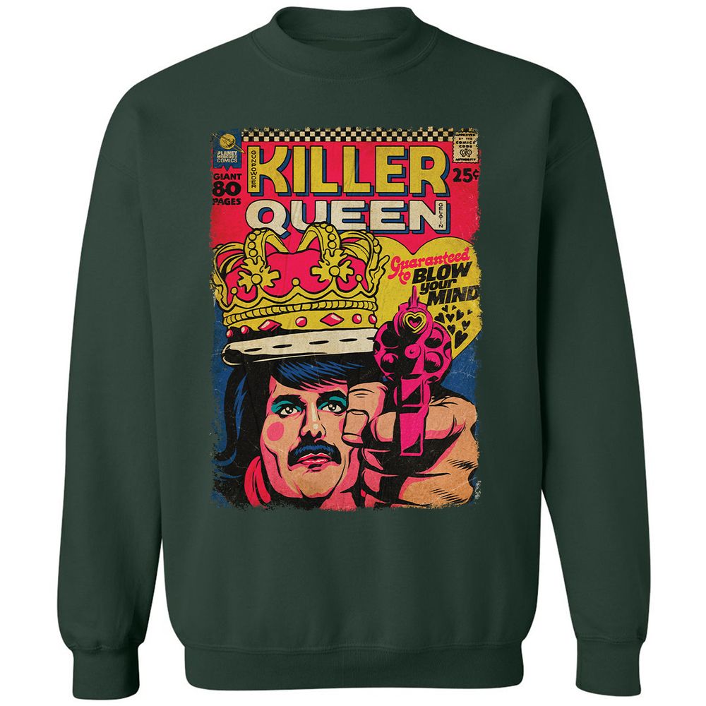 Classic Unisex Sweatshirt - GQV7V27Y - Forest Green - 4