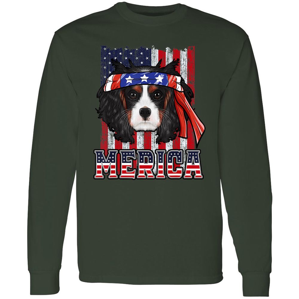 Long Sleeve T-Shirt - D7T1KW8F - Forest Green - 4