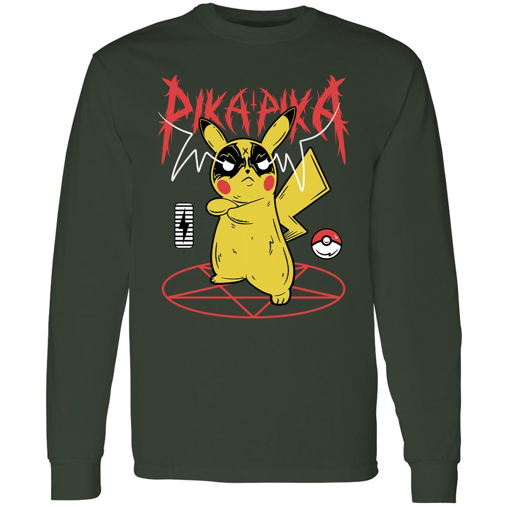 Long Sleeve T-Shirt - 244F35M7 - Forest Green - 4