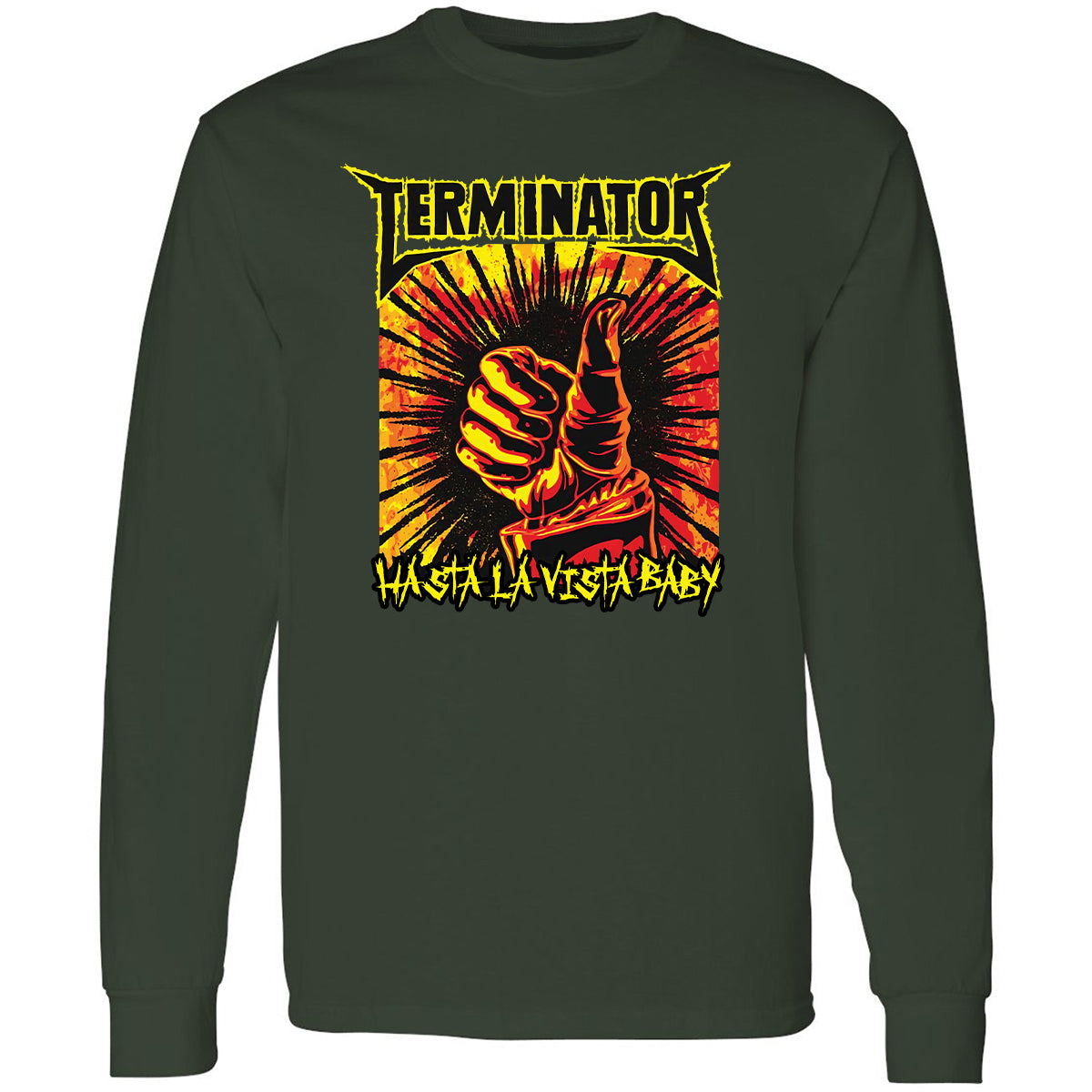 Long Sleeve T-Shirt - N4LPKCVM - Forest Green - 4