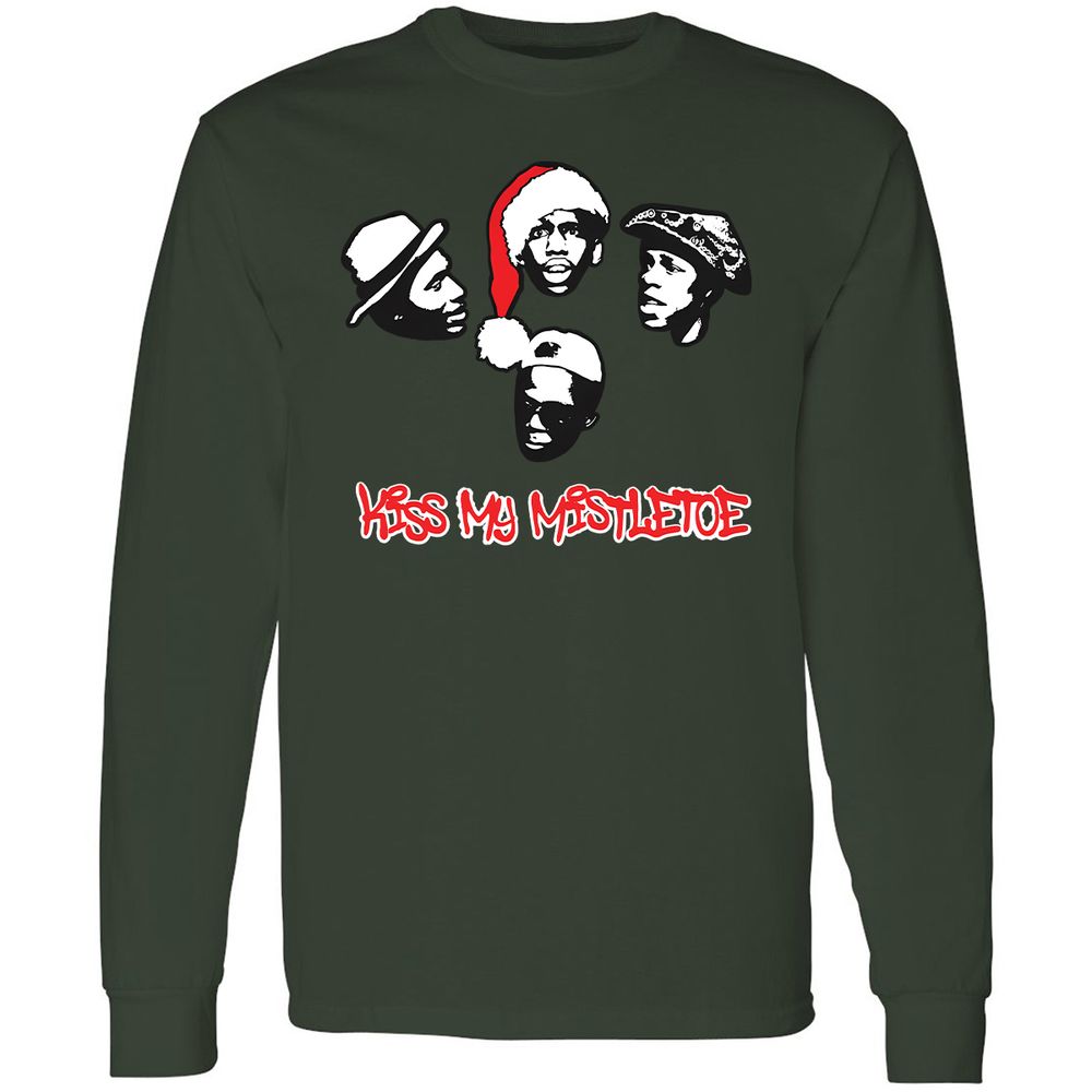 Kiss My Mistletoe Xmas Rap - Forest Green - 4