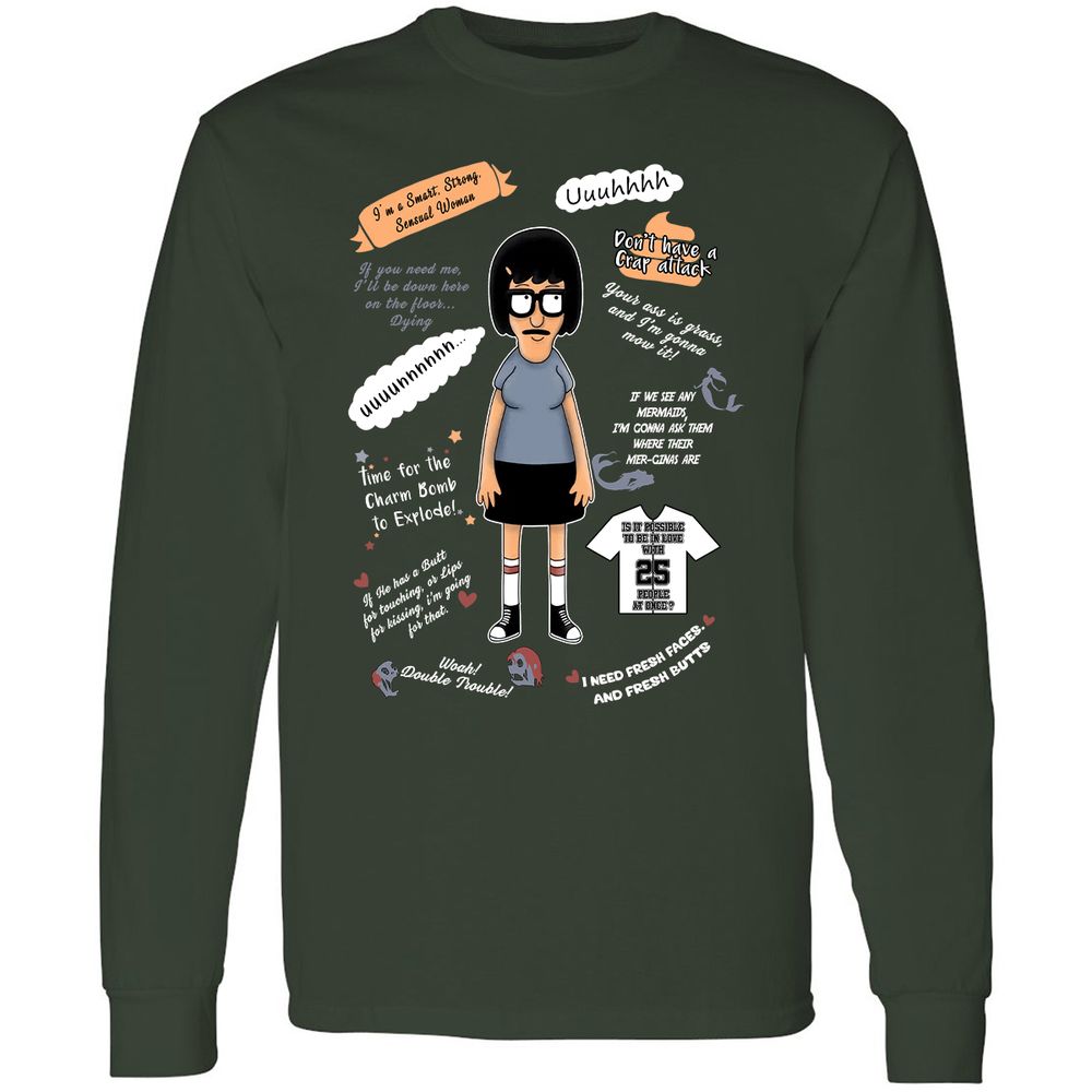 Long Sleeve T-Shirt - XKCET6CM - Forest Green - 4