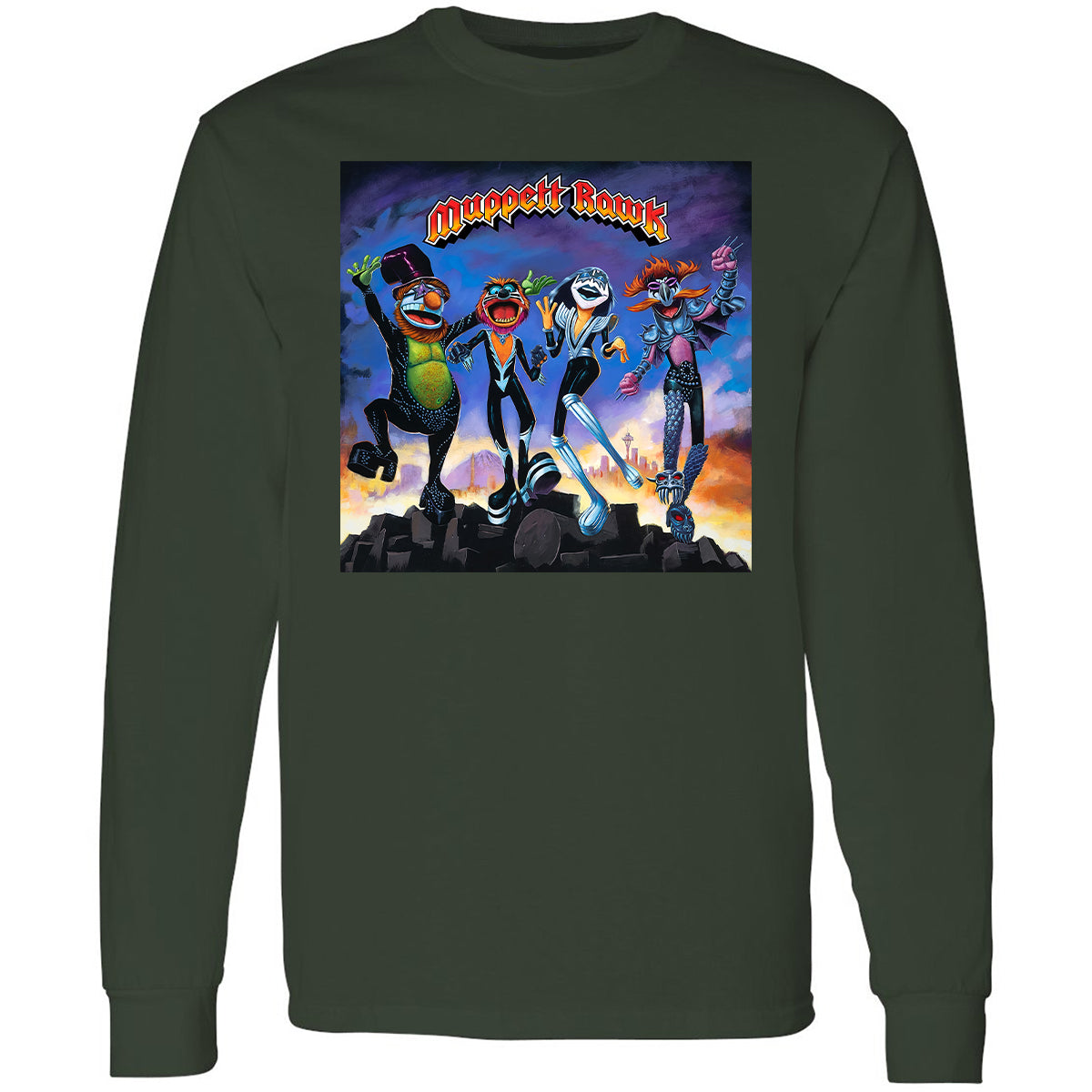 Long Sleeve T-Shirt - QKVUGCVQ - Forest Green - 4