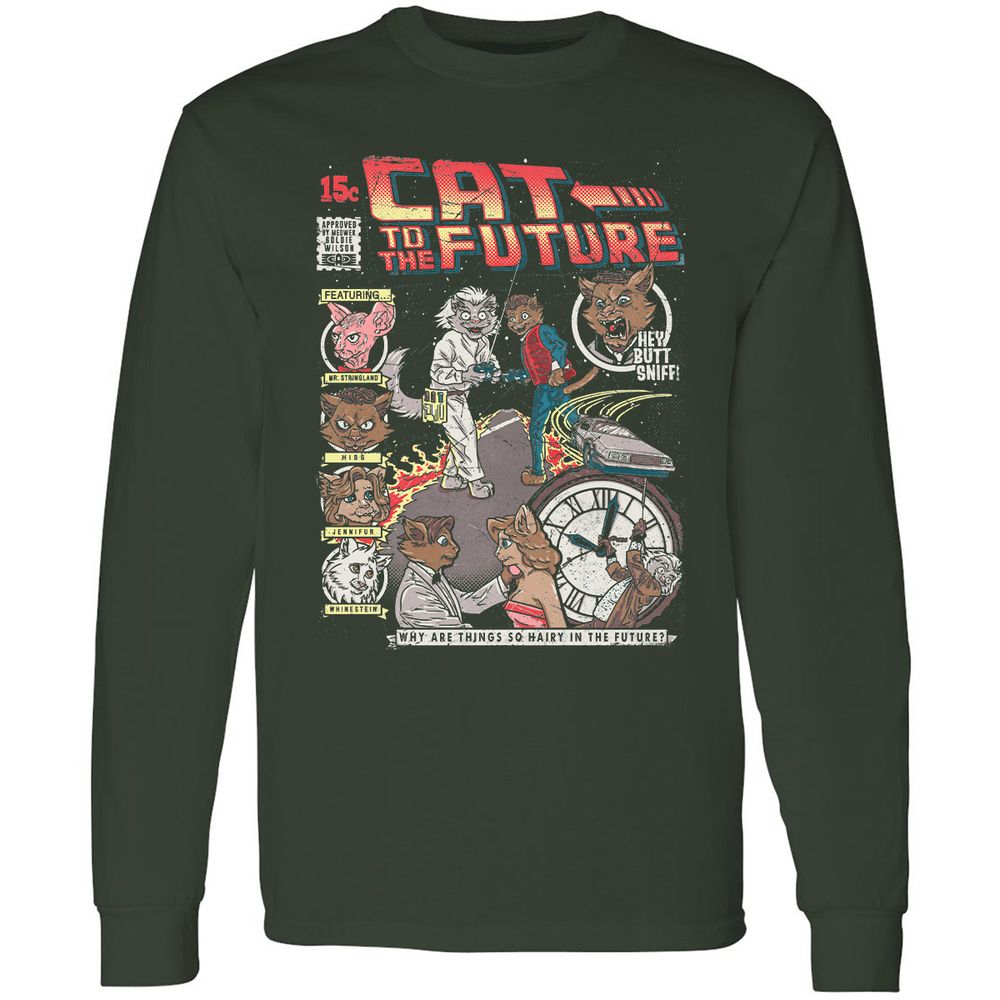 Long Sleeve T-Shirt - 498D2YJ5 - Forest Green - 4