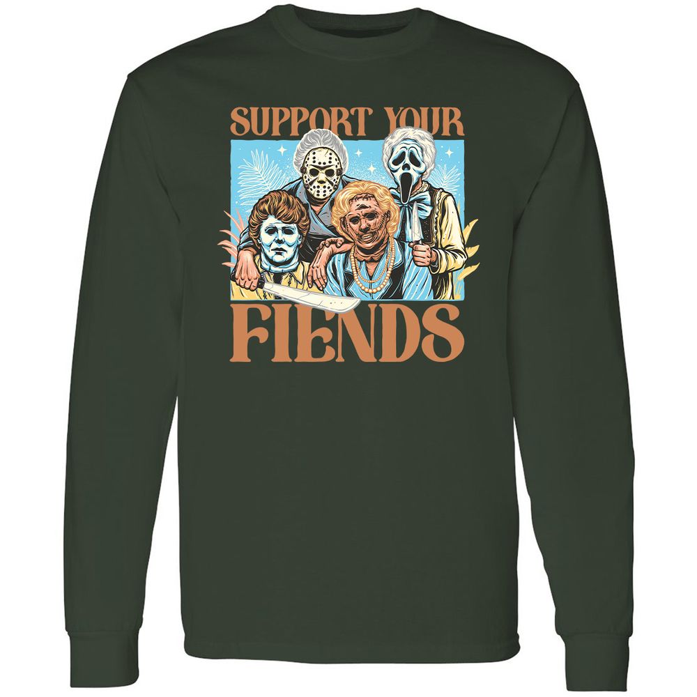 Long Sleeve T-Shirt - G8B8J5ZV - Forest Green - 4