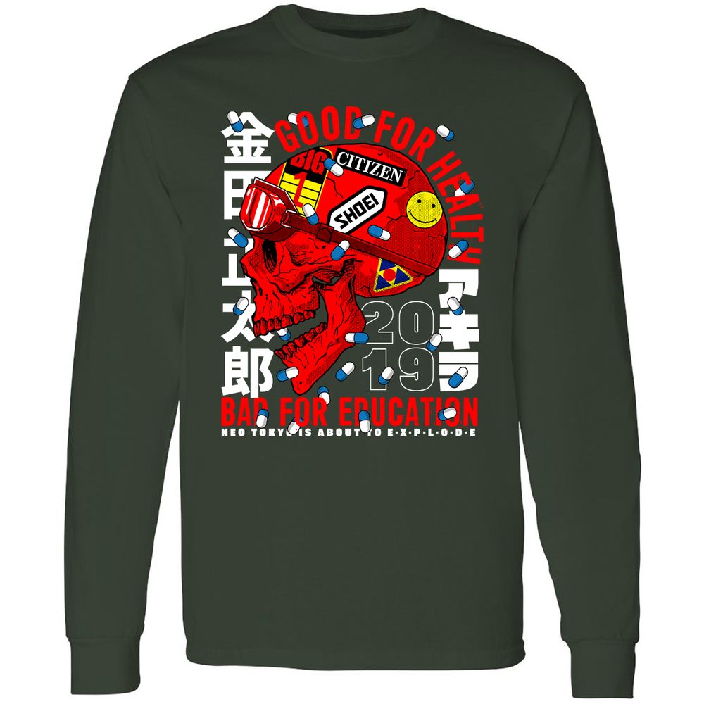Long Sleeve T-Shirt - UU7JH7G4 - Forest Green - 4