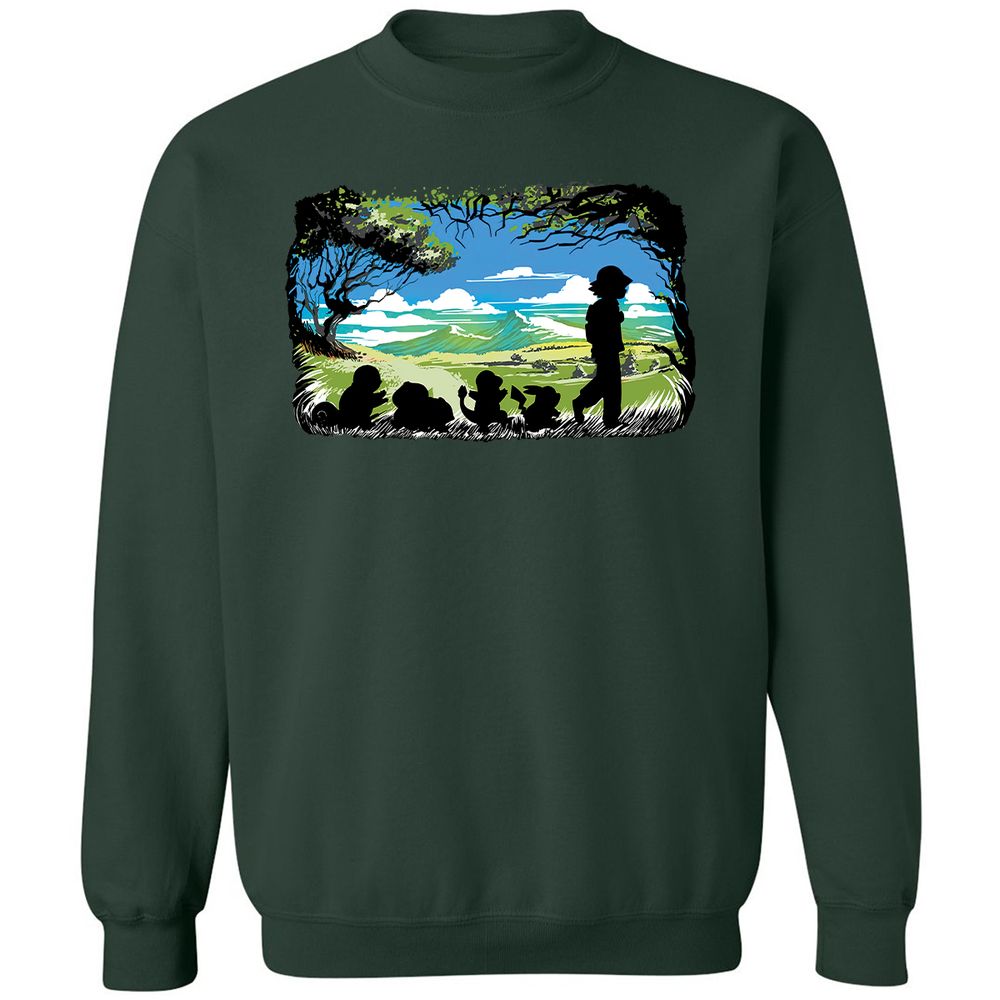 Classic Unisex Sweatshirt - C3Y9D6QF - Forest Green - 4