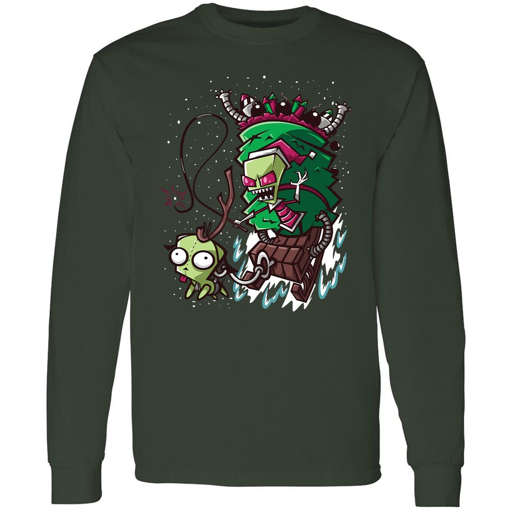Long Sleeve T-Shirt - JGQNM2DD - Forest Green - 4