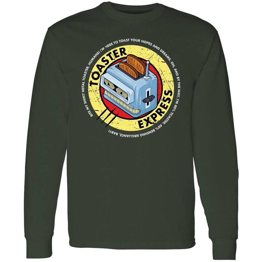 Long Sleeve T-Shirt - UPWF6Y5M - Forest Green - 4