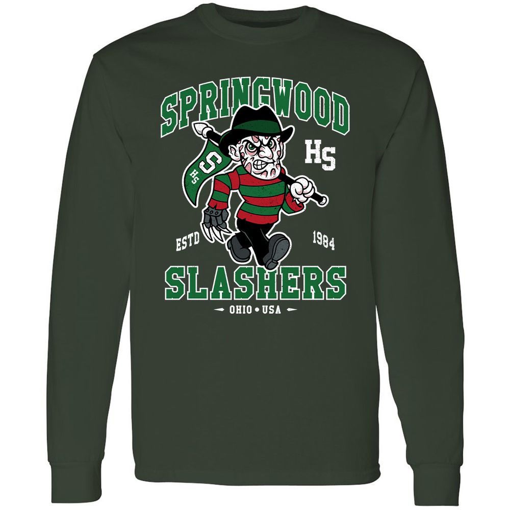 Long Sleeve T-Shirt - NQKVR6YC - Forest Green - 4