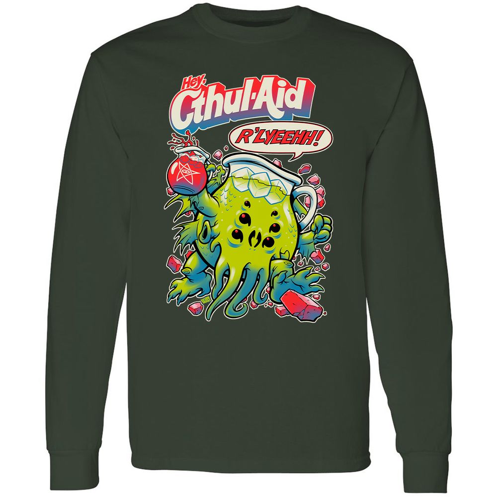 Long Sleeve T-Shirt - U75DYL9L - Forest Green - 4