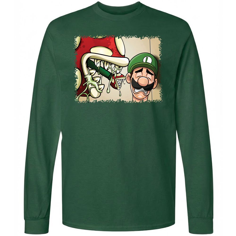 Long Sleeve T-Shirt - 9Y5NWXFU - Forest Green - 4