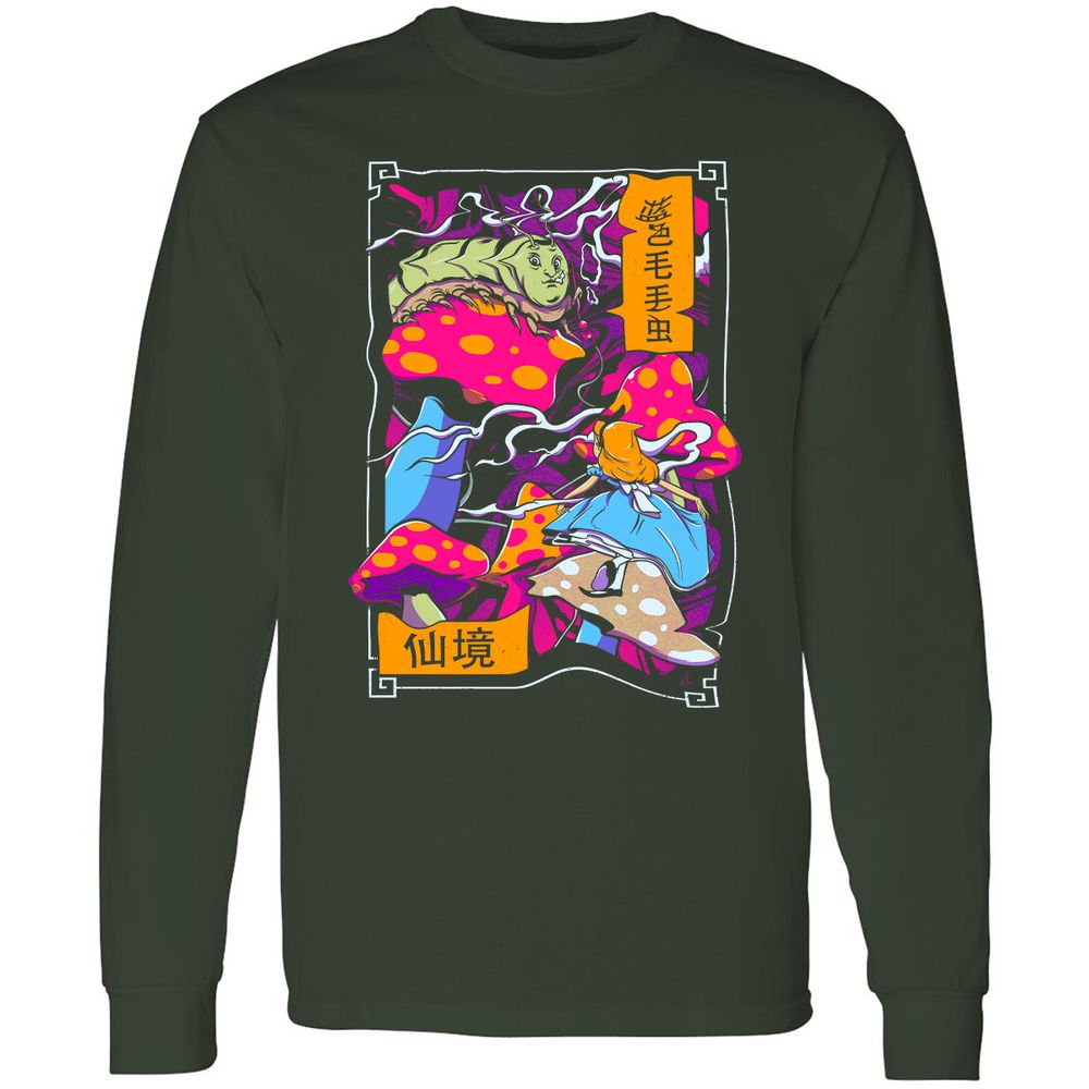 Long Sleeve T-Shirt - 1KL7CRSR - Forest Green - 4