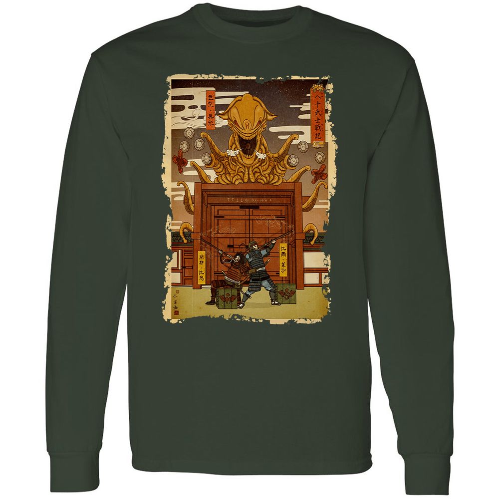 Long Sleeve T-Shirt - 7TZQVQ23 - Forest Green - 4