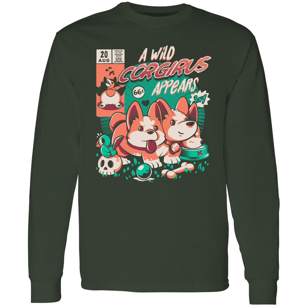 Long Sleeve T-Shirt - K7EAMQN4 - Forest Green - 4