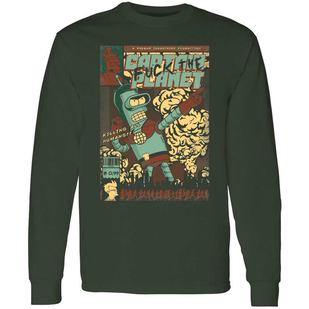 Long Sleeve T-Shirt - NR8S8615 - Forest Green - 4