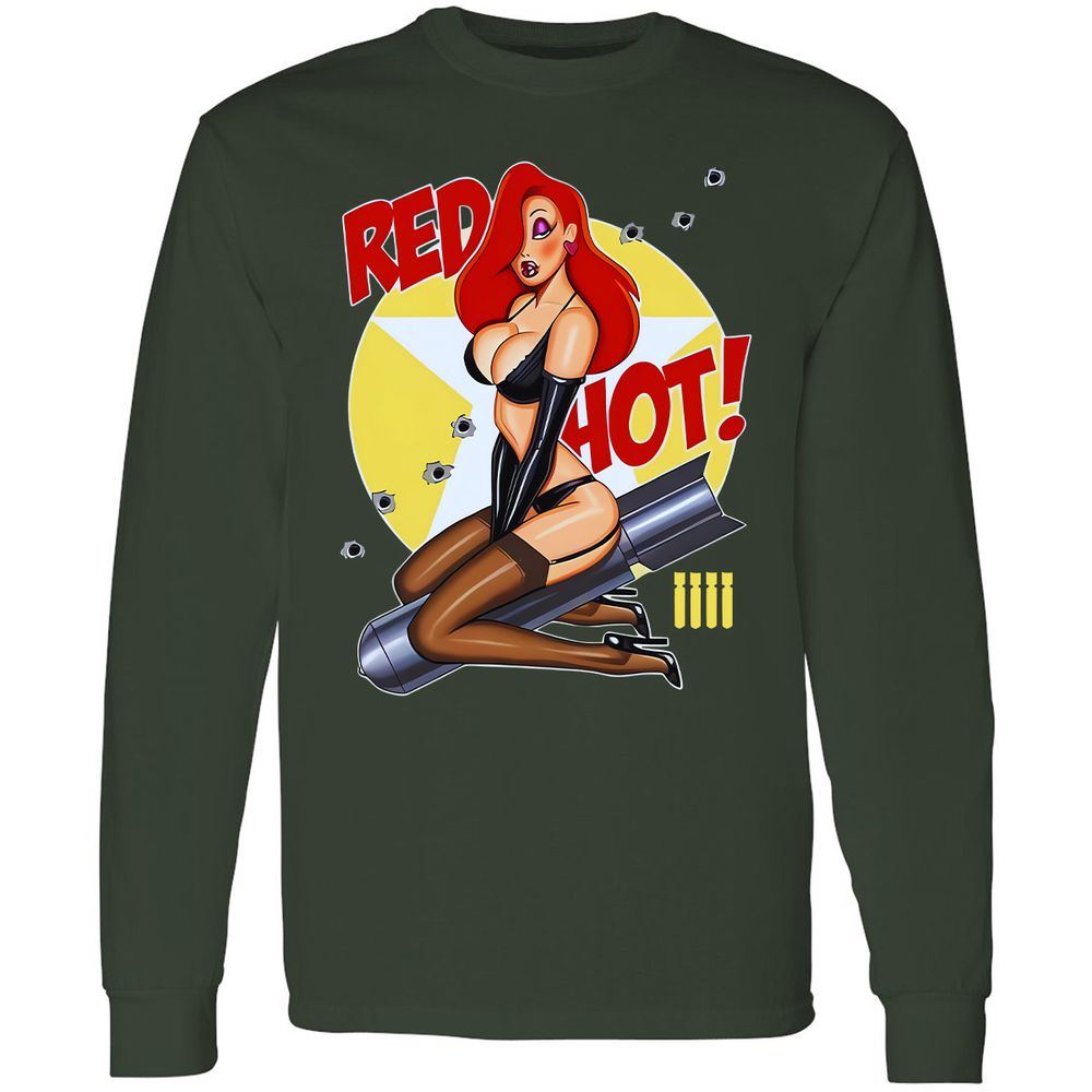 Long Sleeve T-Shirt - AH6XQ1EM - Forest Green - 4