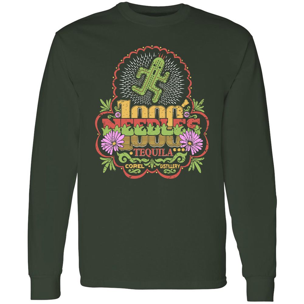Long Sleeve T-Shirt - J9VZENGM - Forest Green - 4