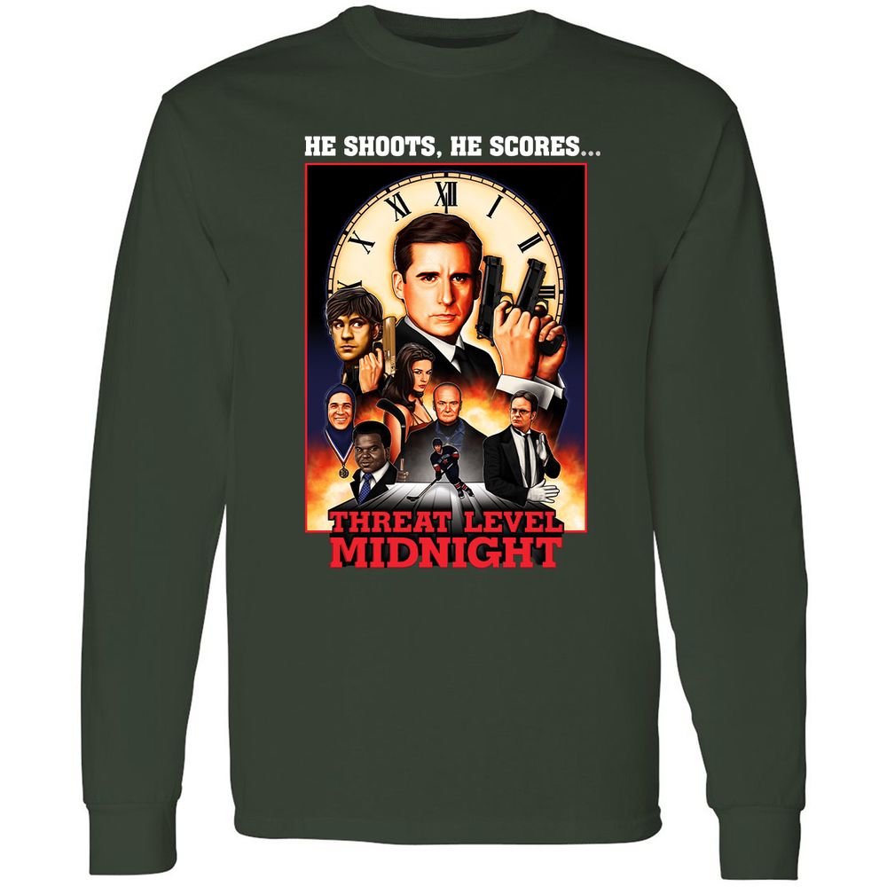 Long Sleeve T-Shirt - 14XJX6CS - Forest Green - 4