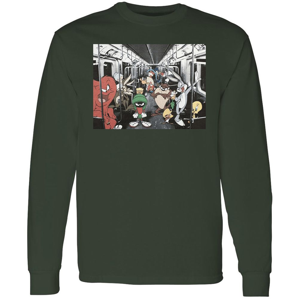Long Sleeve T-Shirt - 435VERFD - Forest Green - 4