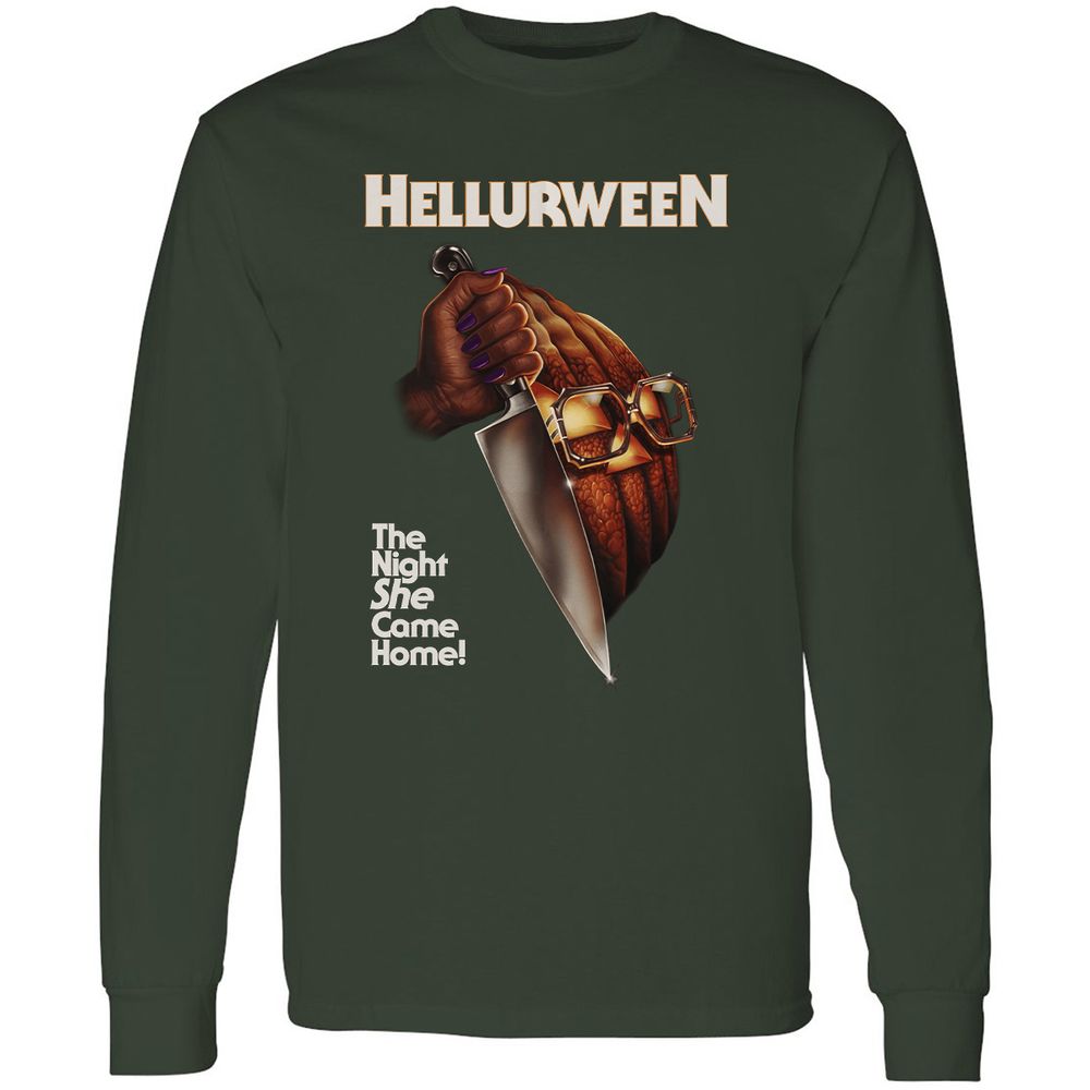 Long Sleeve T-Shirt - 8F7VSQPC - Forest Green - 4