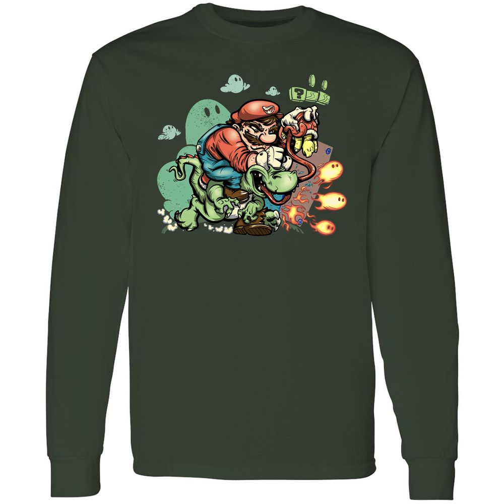 Long Sleeve T-Shirt - NMCTZXHH - Forest Green - 4