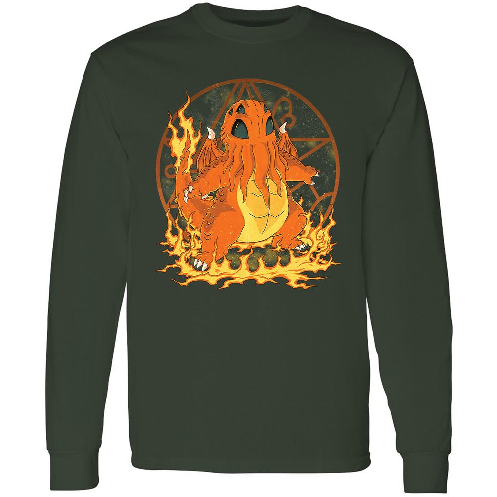 Long Sleeve T-Shirt - YYH5L7NF - Forest Green - 4